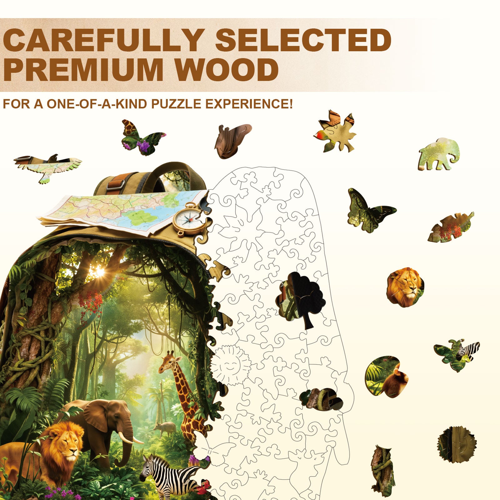 Rainforest Quest Wooden Jigsaw Puzzle