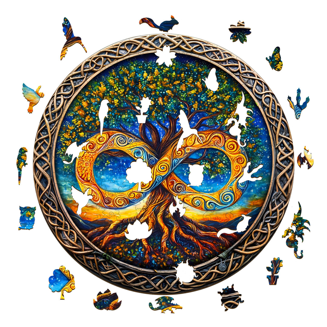 The Infinite Tree of Life-2 Wooden Jigsaw Puzzle