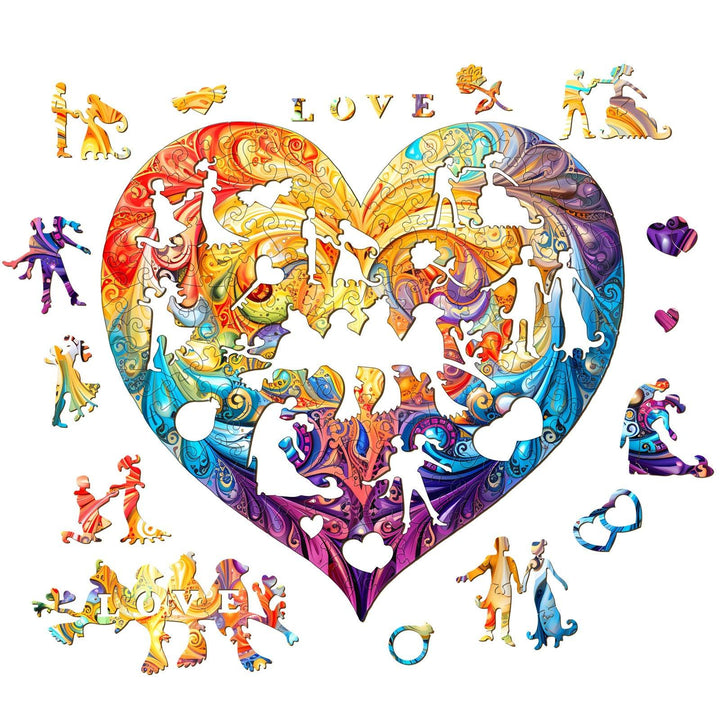 Sweet Heart Wooden Jigsaw Puzzle-Woodbests