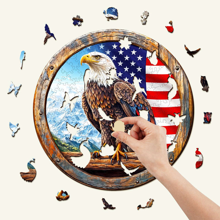 Rompecabezas de Madera en 3D de Águila Calva