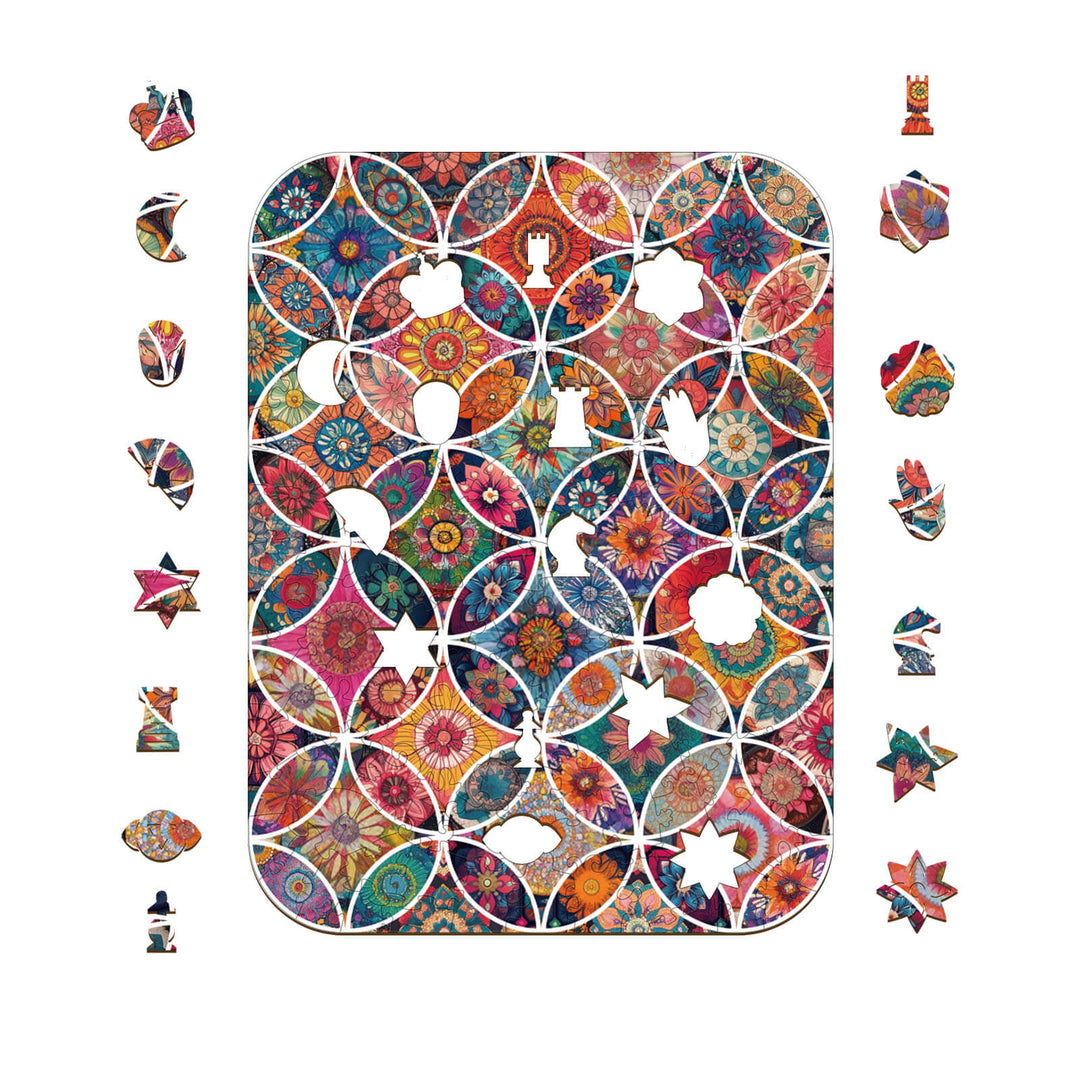 Floral Universe Wooden Jigsaw Puzzle - Woodbests