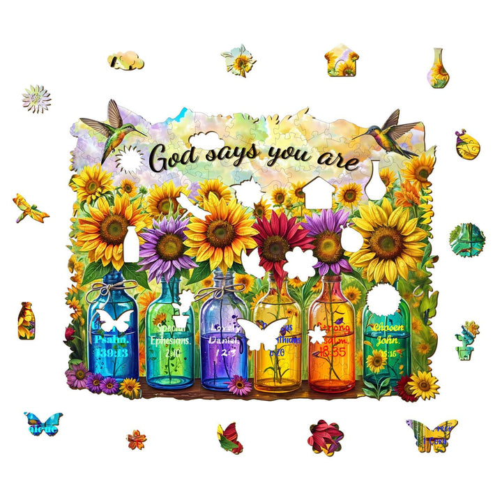 God Says You Are Wooden Jigsaw Puzzle