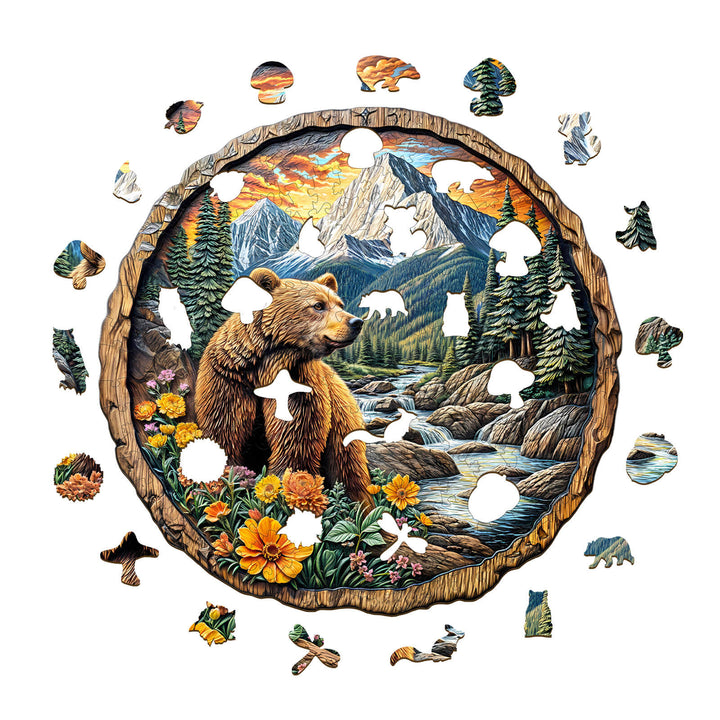 Majestic Bear Wooden Jigsaw Puzzle