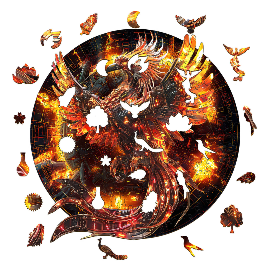 Puzzle en bois Yin Yang Phoenix-2