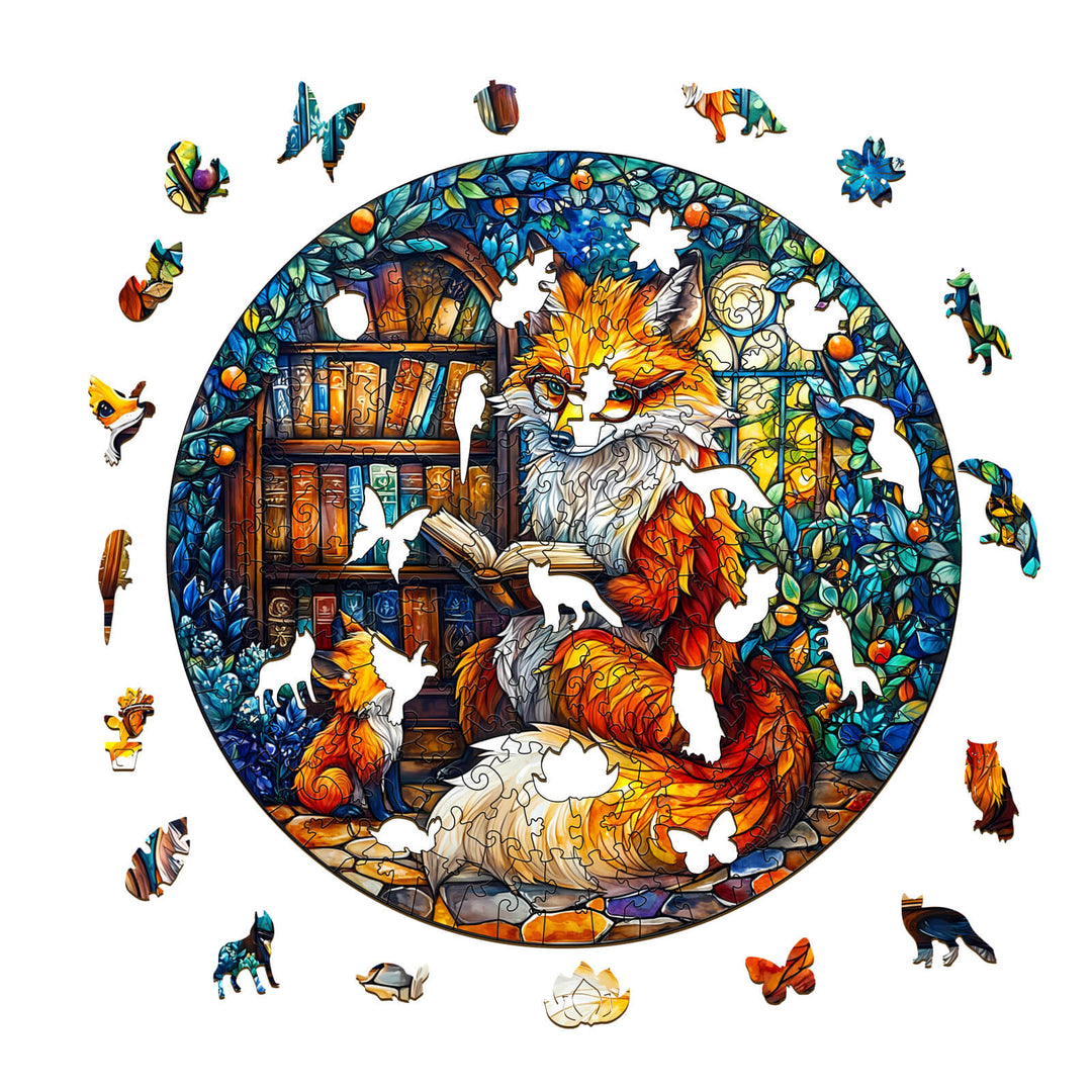 Mother Fox Storytime-1 Wooden Jigsaw Puzzle