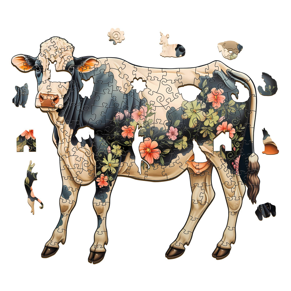 Dairy Cattle Wooden Jigsaw Puzzle-Woodbests