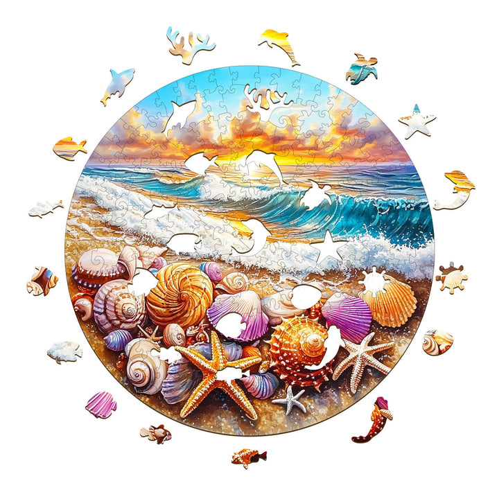 Ocean and Shells-1 Wooden Jigsaw Puzzle - Woodbests