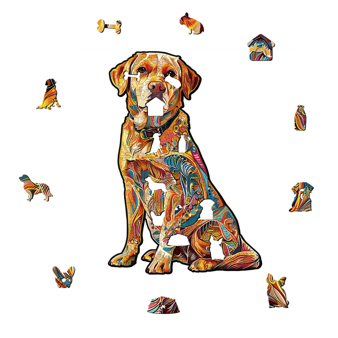 Handsome Labrador Wooden Jigsaw Puzzle - Woodbests