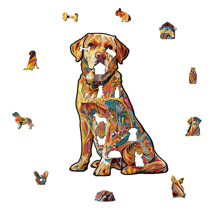 Handsome Labrador Wooden Jigsaw Puzzle - Woodbests