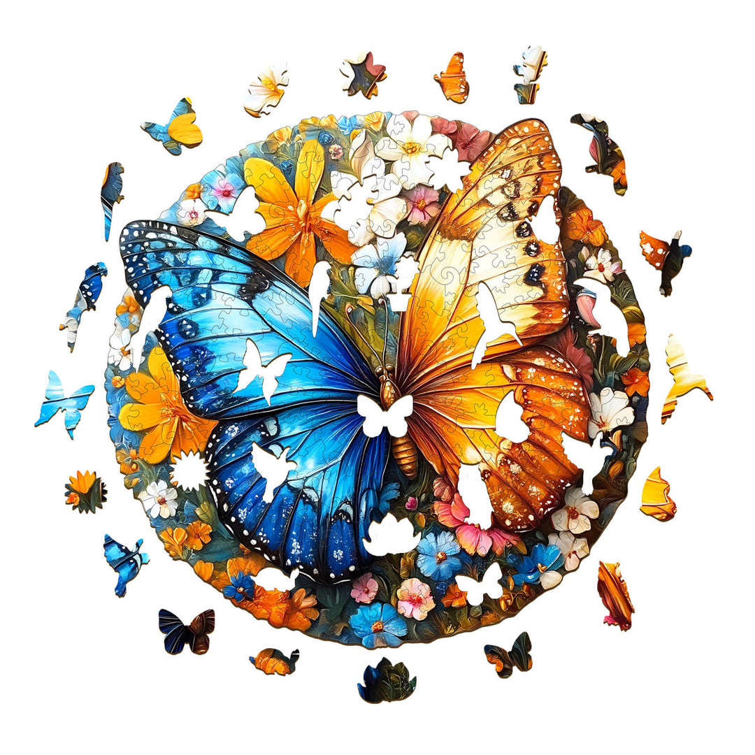 Yin Yang Butterfly Wooden Jigsaw Puzzle - Woodbests