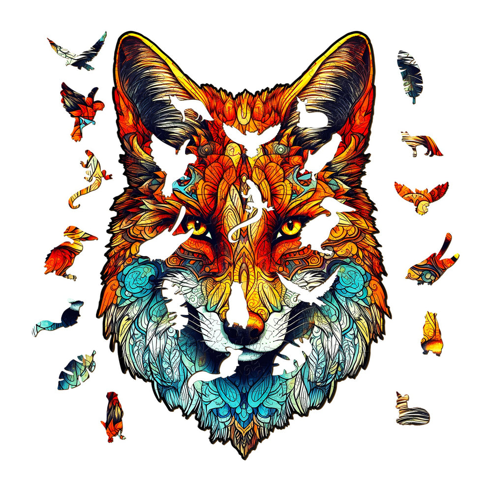 Uninhibited FOX Wooden Jigsaw Puzzle-Woodbests