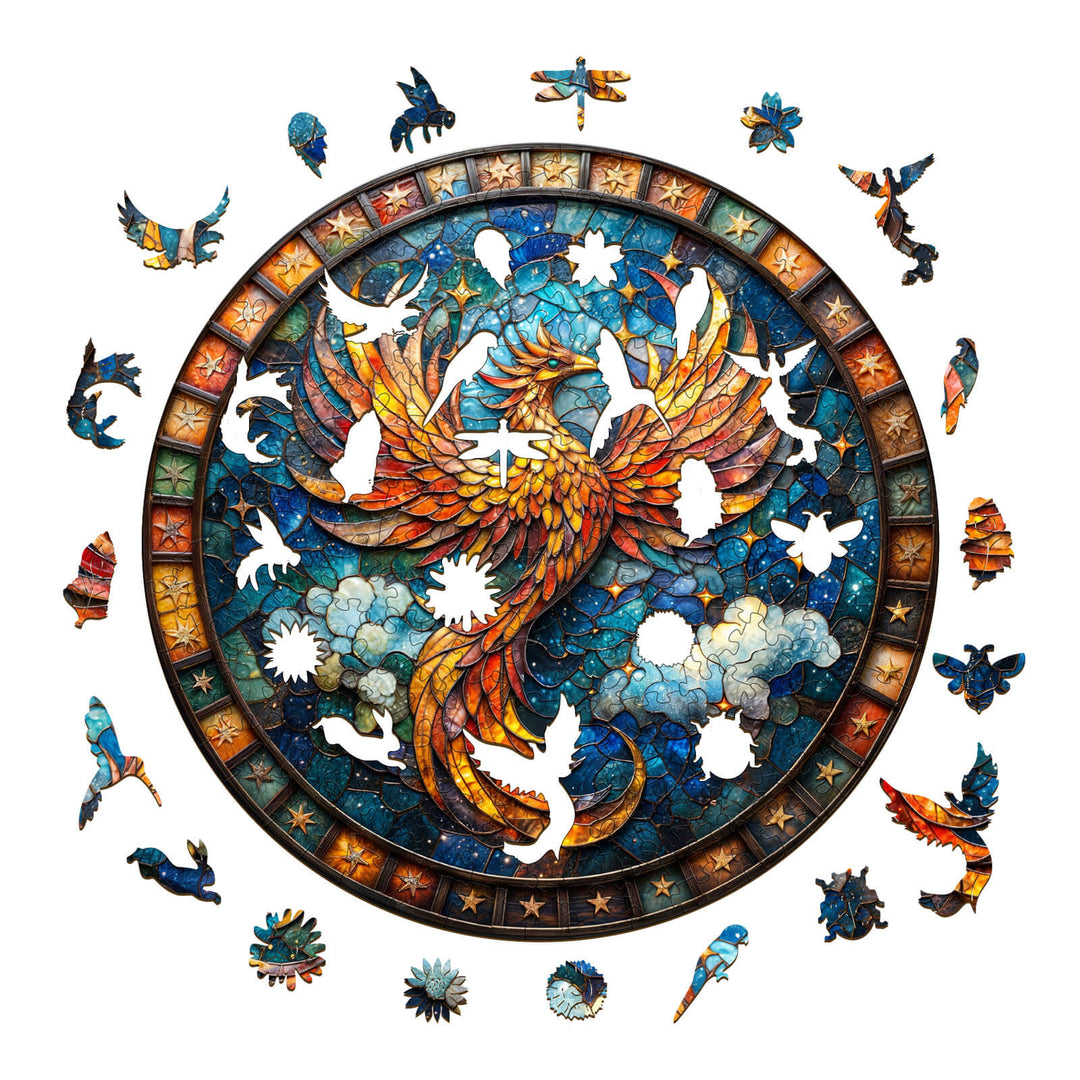 Puzzle en bois Yin Yang Phoenix-2