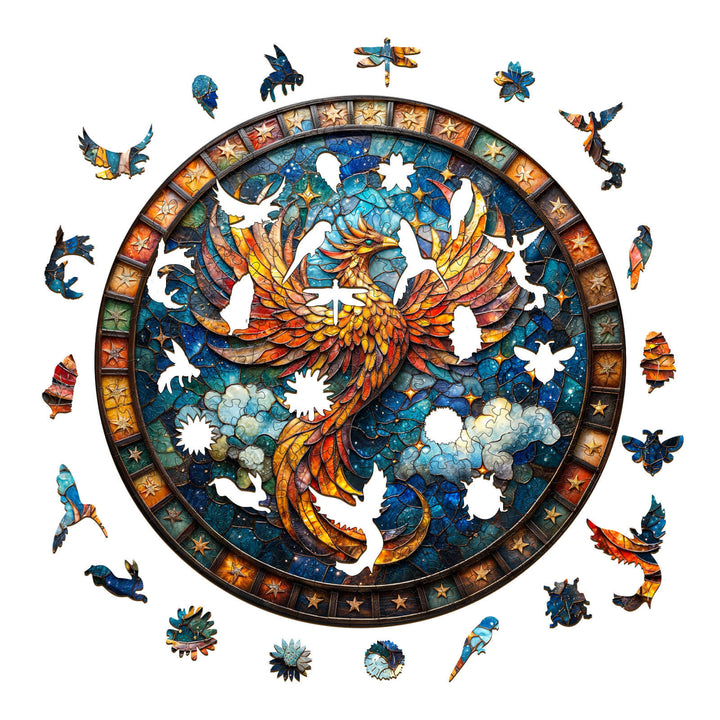 Starry Sky Phoenix Wooden Jigsaw Puzzle