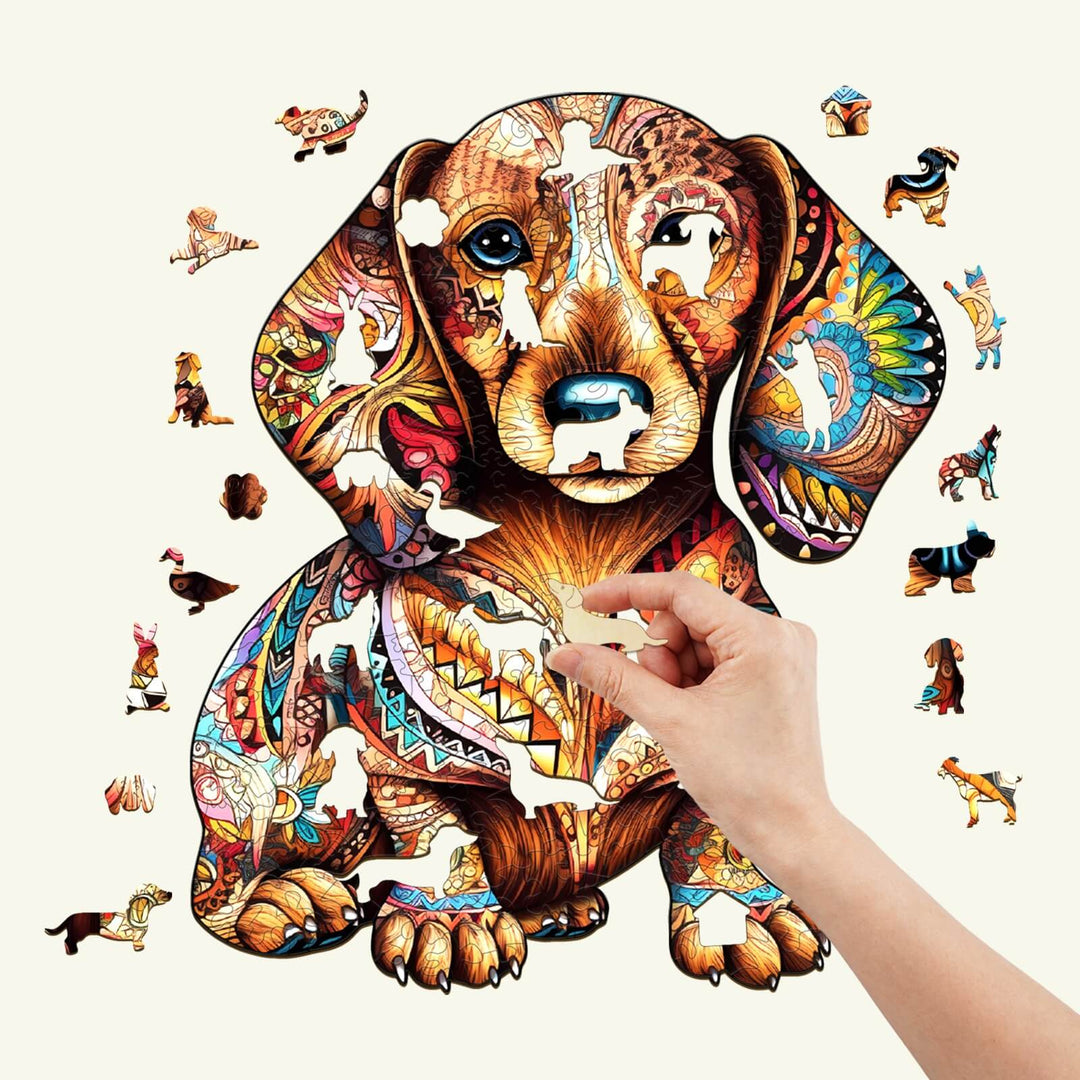 Dachshund 3 Wooden Jigsaw Puzzle