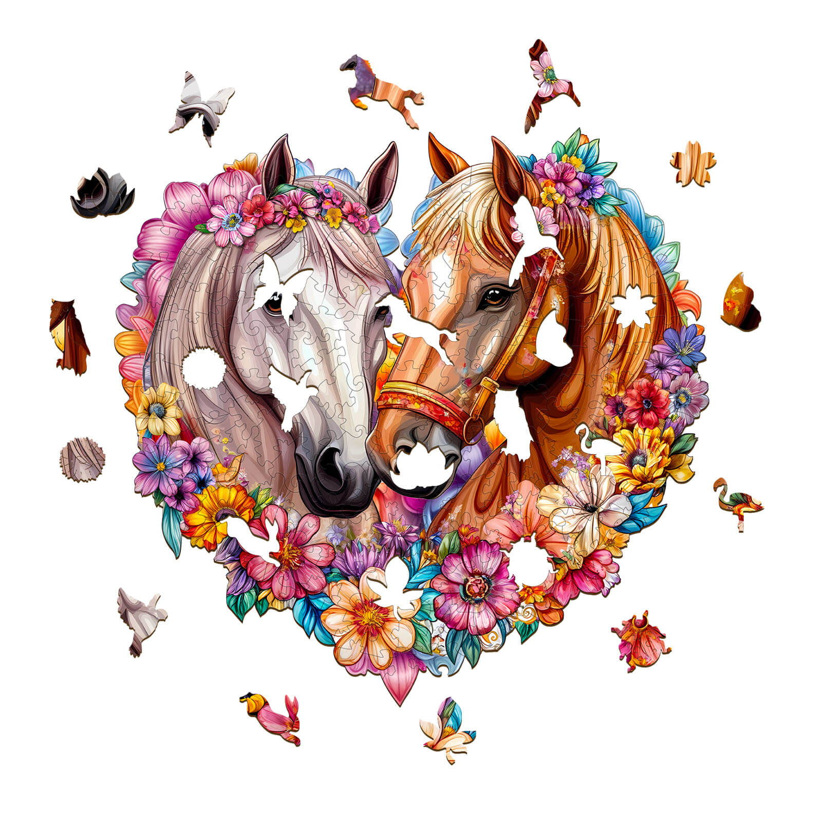 Horse in Love Wooden Jigsaw Puzzle