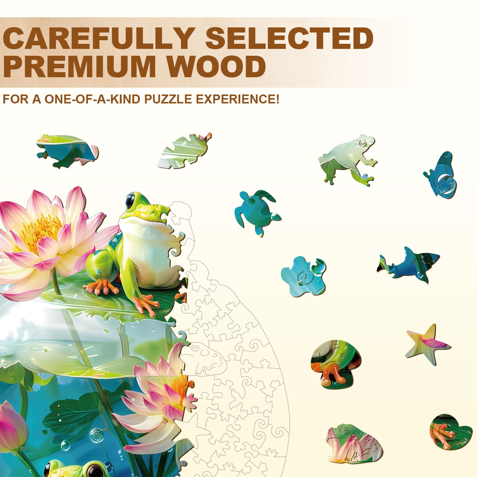 Puzzle en Bois Grenouille Havre de Bulles