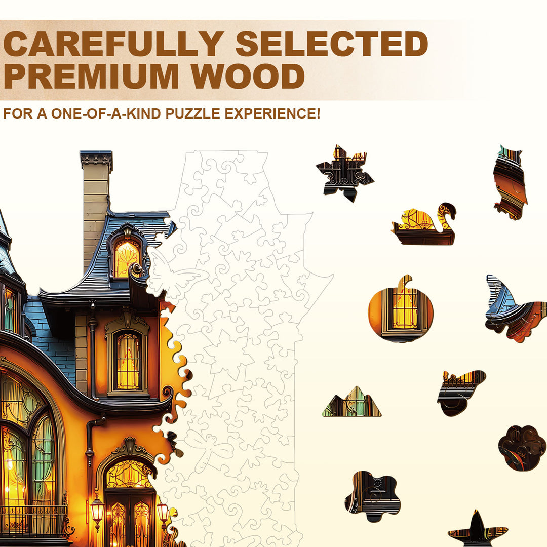 witch's house Wooden Jigsaw Puzzle