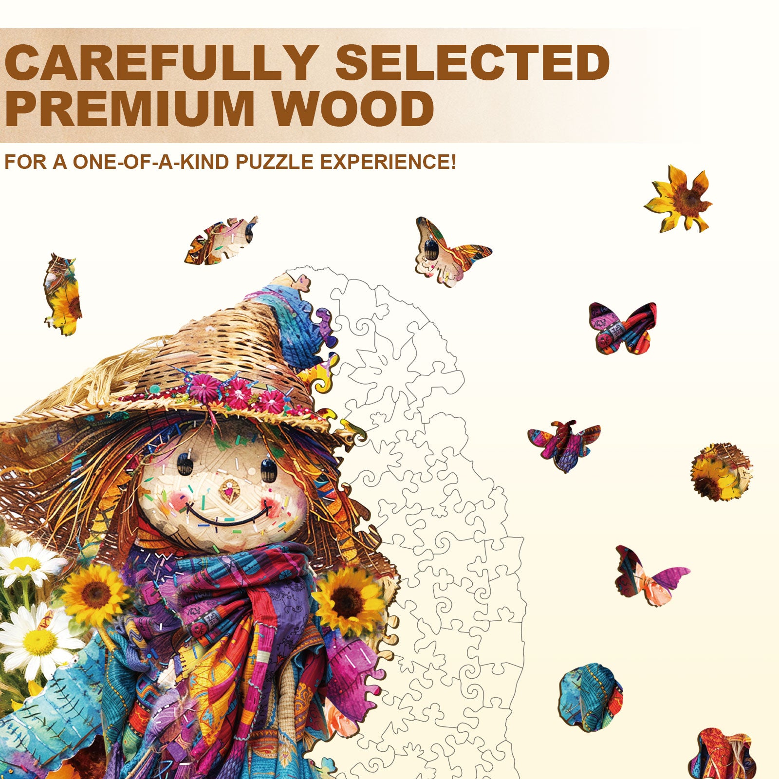 Straw Maiden Wooden Jigsaw Puzzle