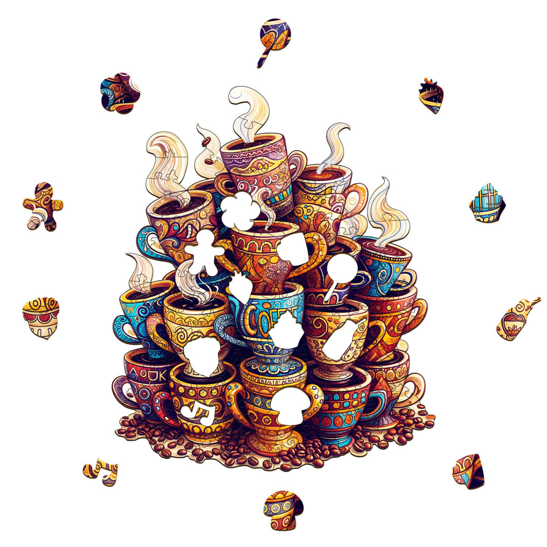 Coffee Dreams  Wooden Jigsaw Puzzle