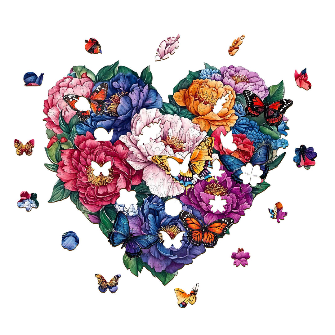 Flower Butterfly-2 Wooden Jigsaw Puzzle