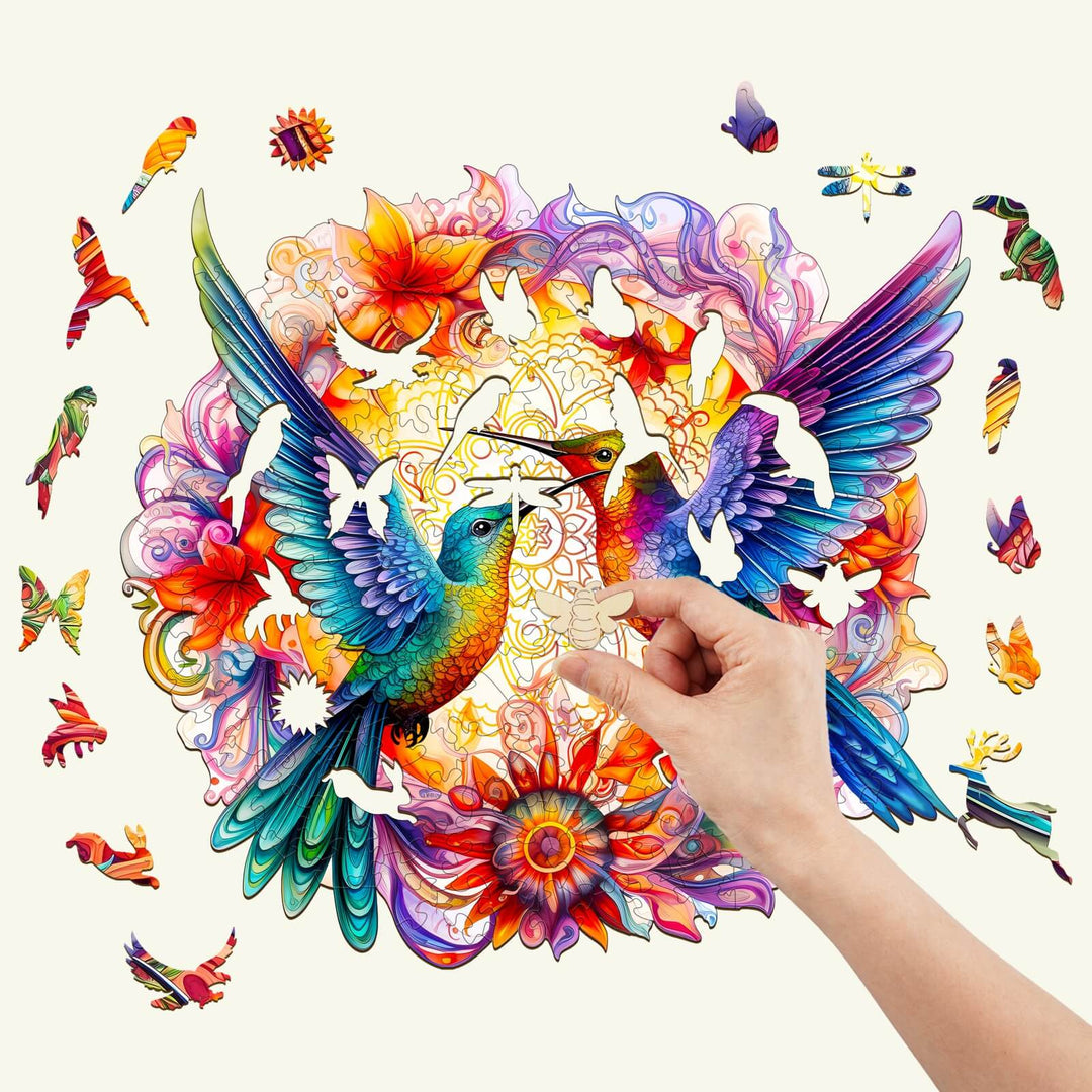 Hummingbirds-2 Wooden Jigsaw Puzzle - Woodbests