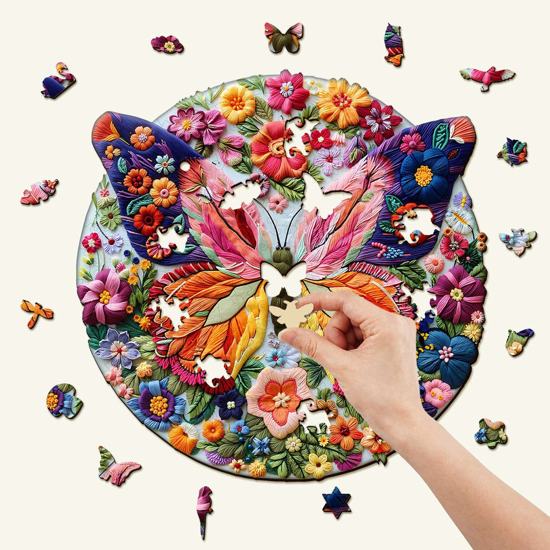 Woven Butterfly Wooden Jigsaw Puzzle