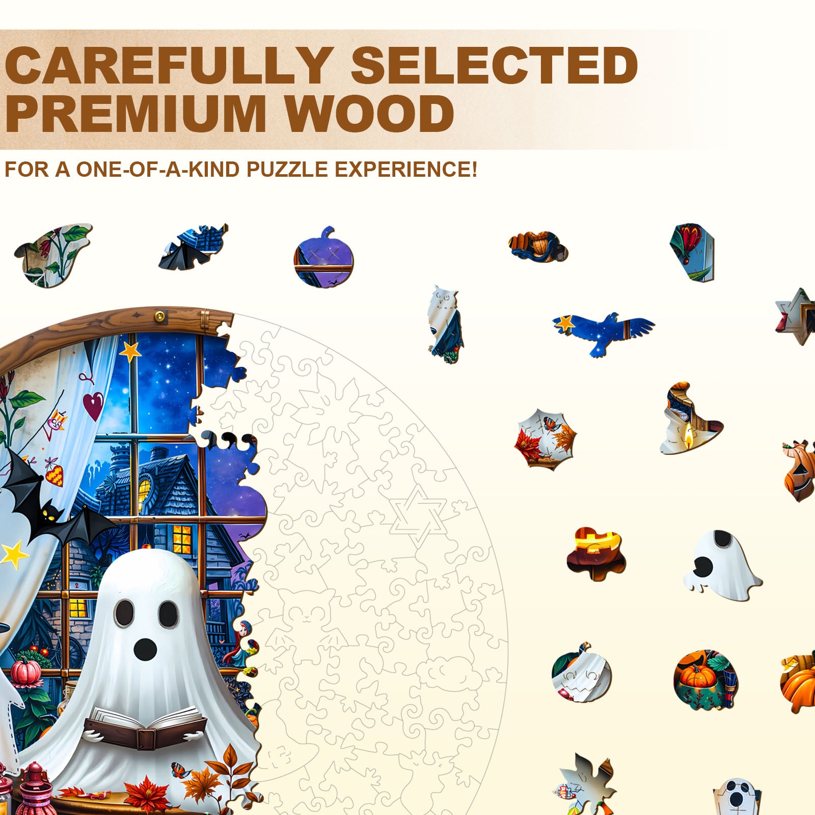 halloween party Wooden Jigsaw Puzzle