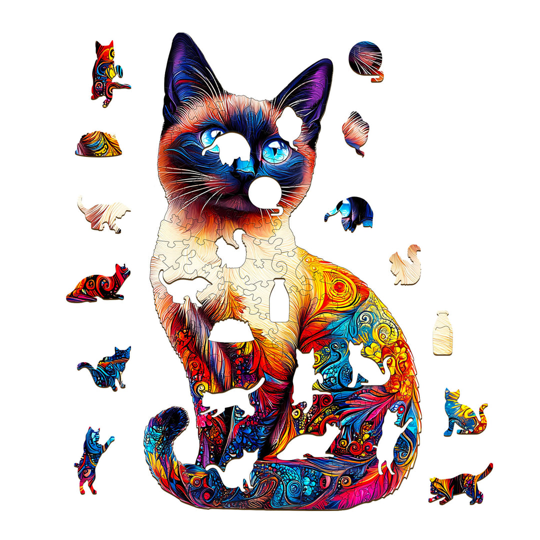 Siamese Cat-1 Wooden Jigsaw Puzzle