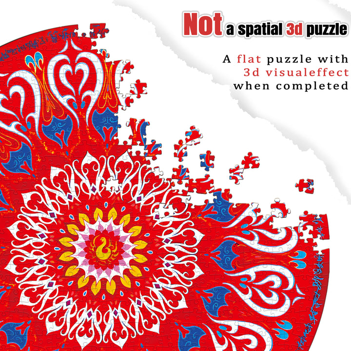 “Xi: Imperial Seal” – 1000-Piece Round Art Puzzle by Yuxi Zhang