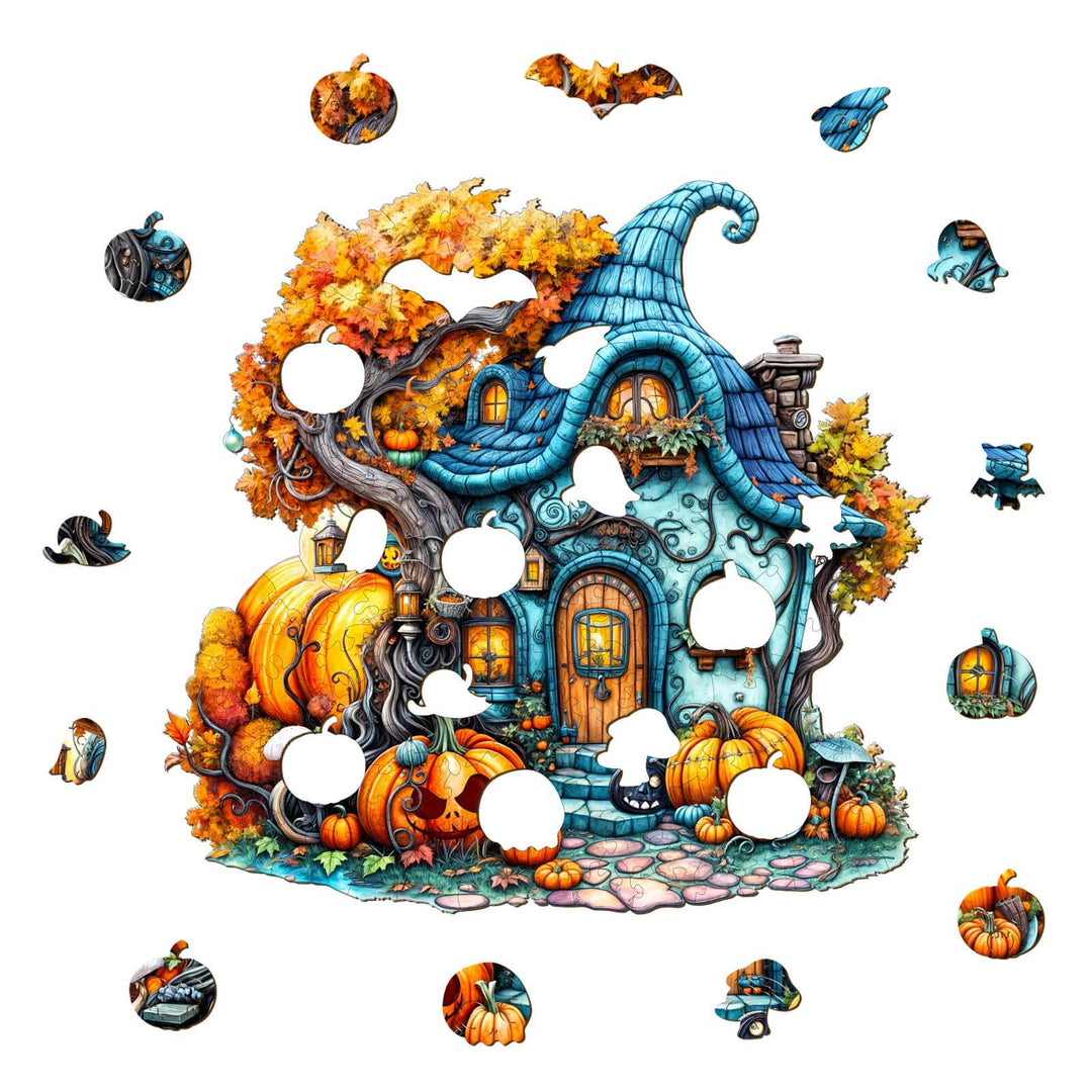 Pumpkin House-1 Wooden Jigsaw Puzzle - Woodbests