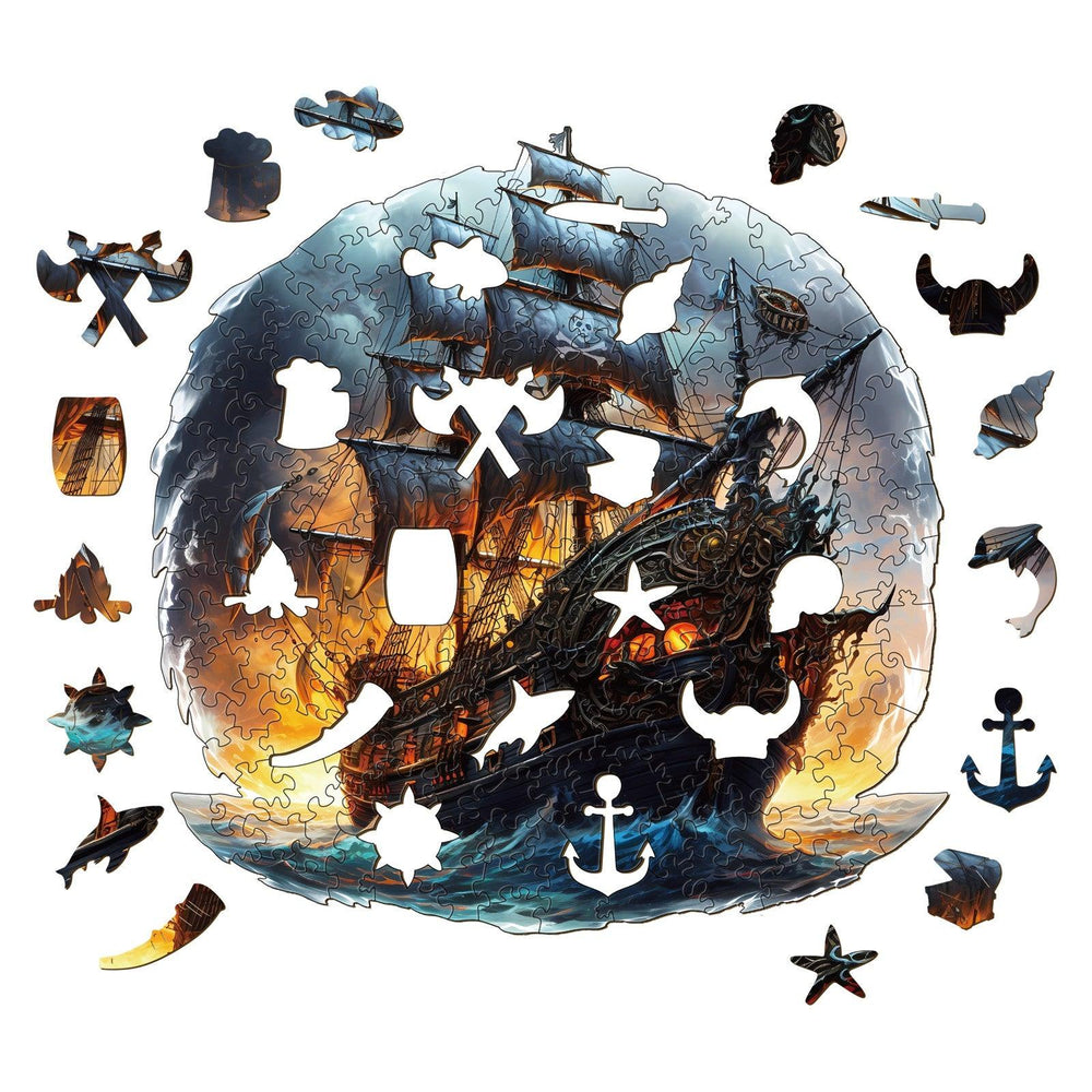 Sailing Ship Wooden Jigsaw Puzzle-Woodbests