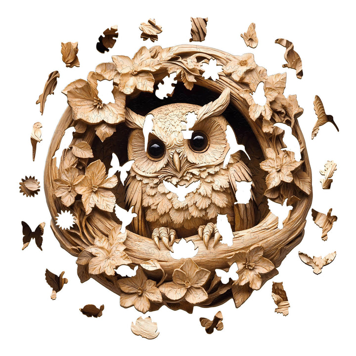 3D Owl-1 Wooden Jigsaw Puzzle