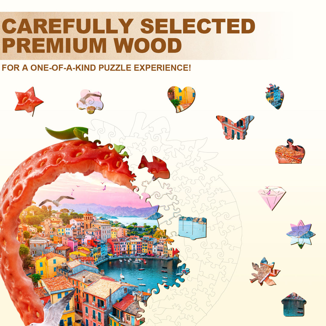 Strawberry Shoreline Wooden Jigsaw Puzzle