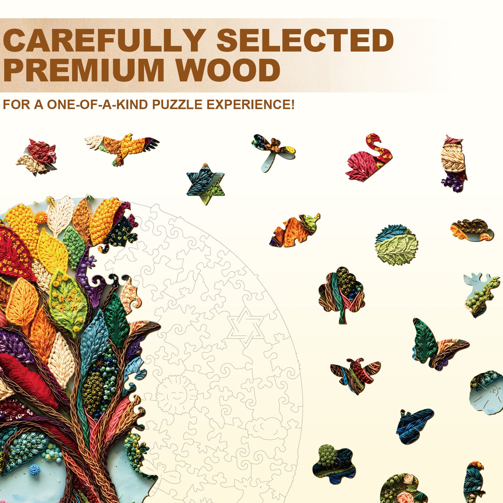 Fibrous life tree Wooden Jigsaw Puzzle