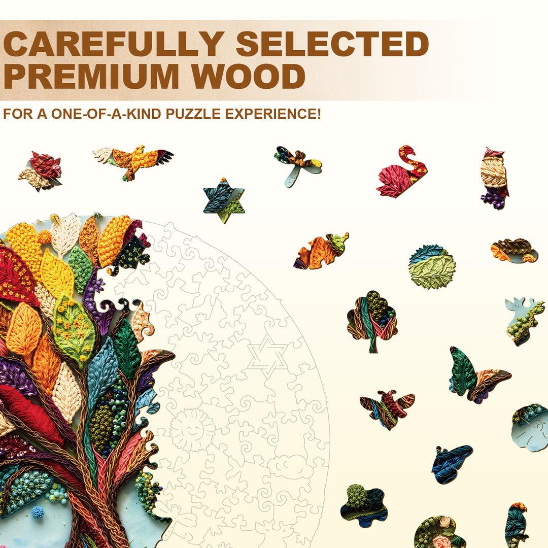 Fibrous life tree Wooden Jigsaw Puzzle
