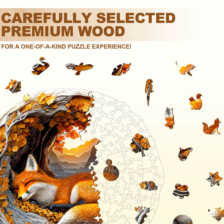 3D fox Wooden Jigsaw Puzzle