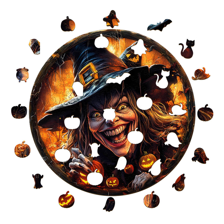 3D Halloween Witch Wooden Jigsaw Puzzle