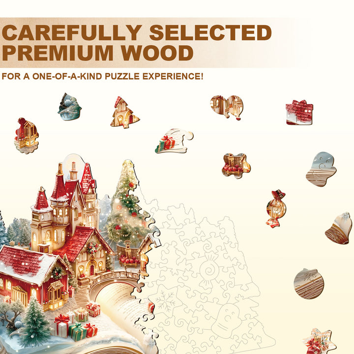 Christmas Pop-up Book Wooden Jigsaw Puzzle