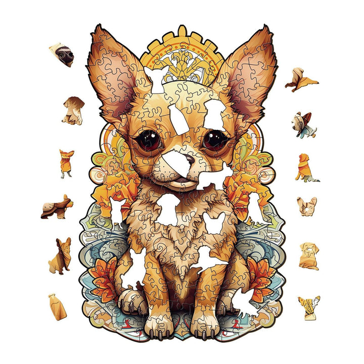 Cute Chihuahua-2 Wooden Jigsaw Puzzle