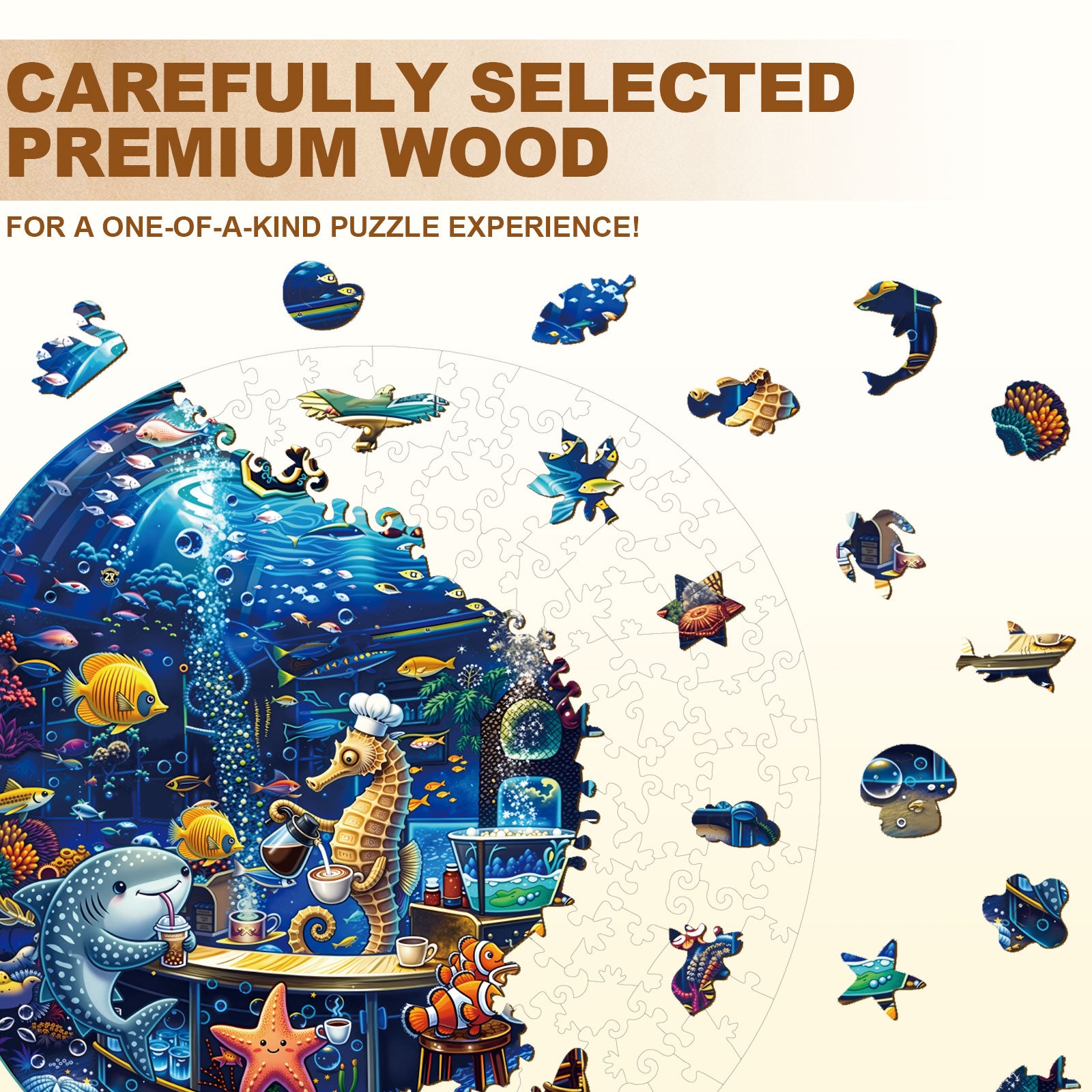 Deep Sea Cafe Wooden Jigsaw Puzzle