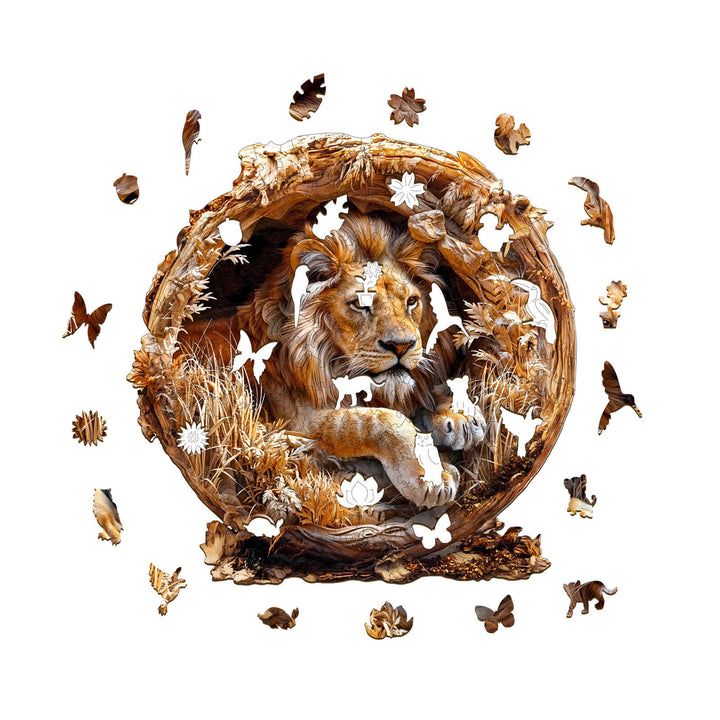 3D Lion Wooden Jigsaw Puzzle