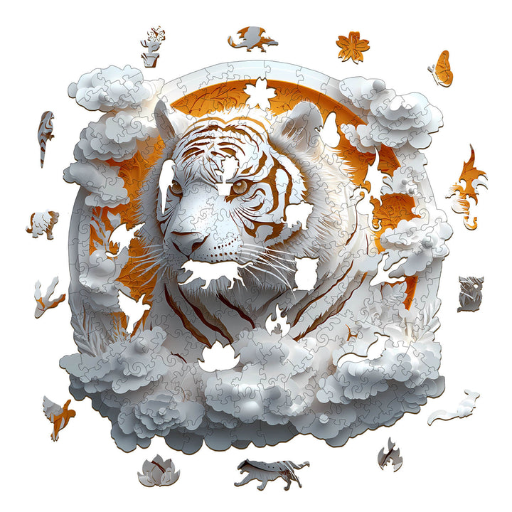 3D Paper Tiger Wooden Jigsaw Puzzle