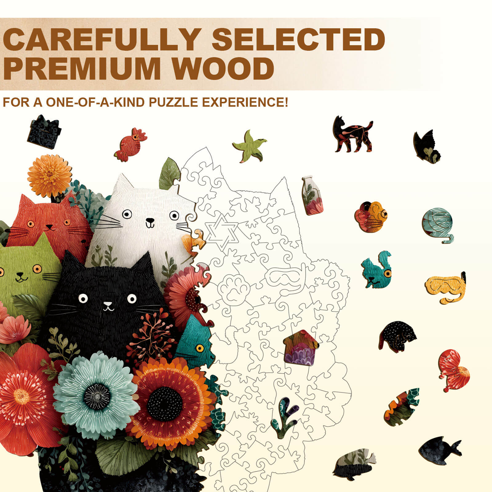 Felted Friends Wooden Jigsaw Puzzle