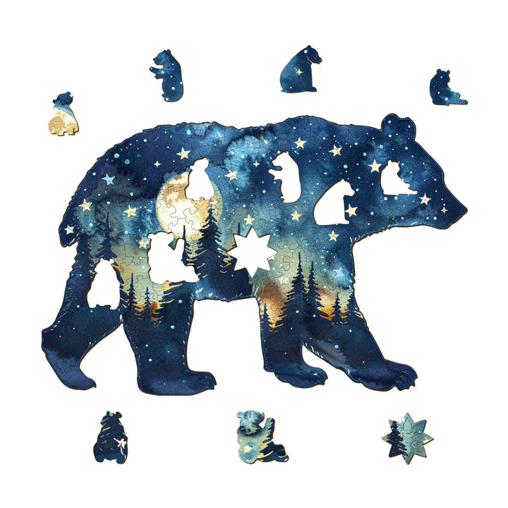 Astral Bear Wooden Jigsaw Puzzle