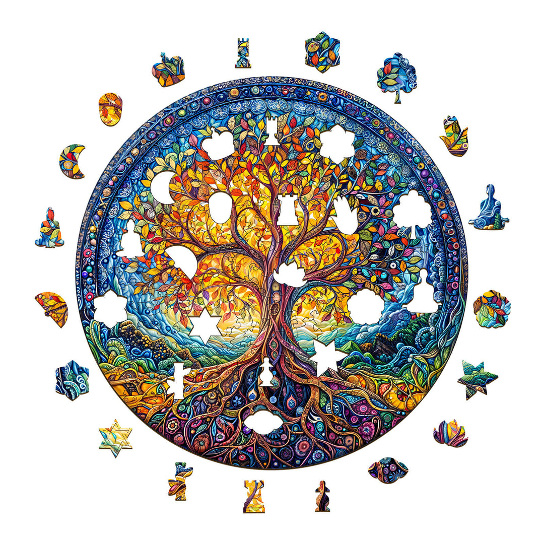 Natural Tree of Life Wooden Jigsaw Puzzle