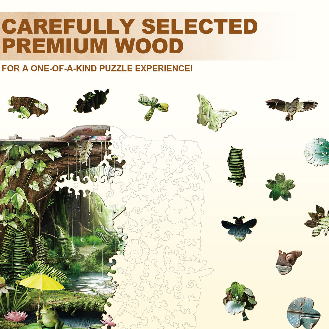 Rainforest Suitcase Wooden Jigsaw Puzzle