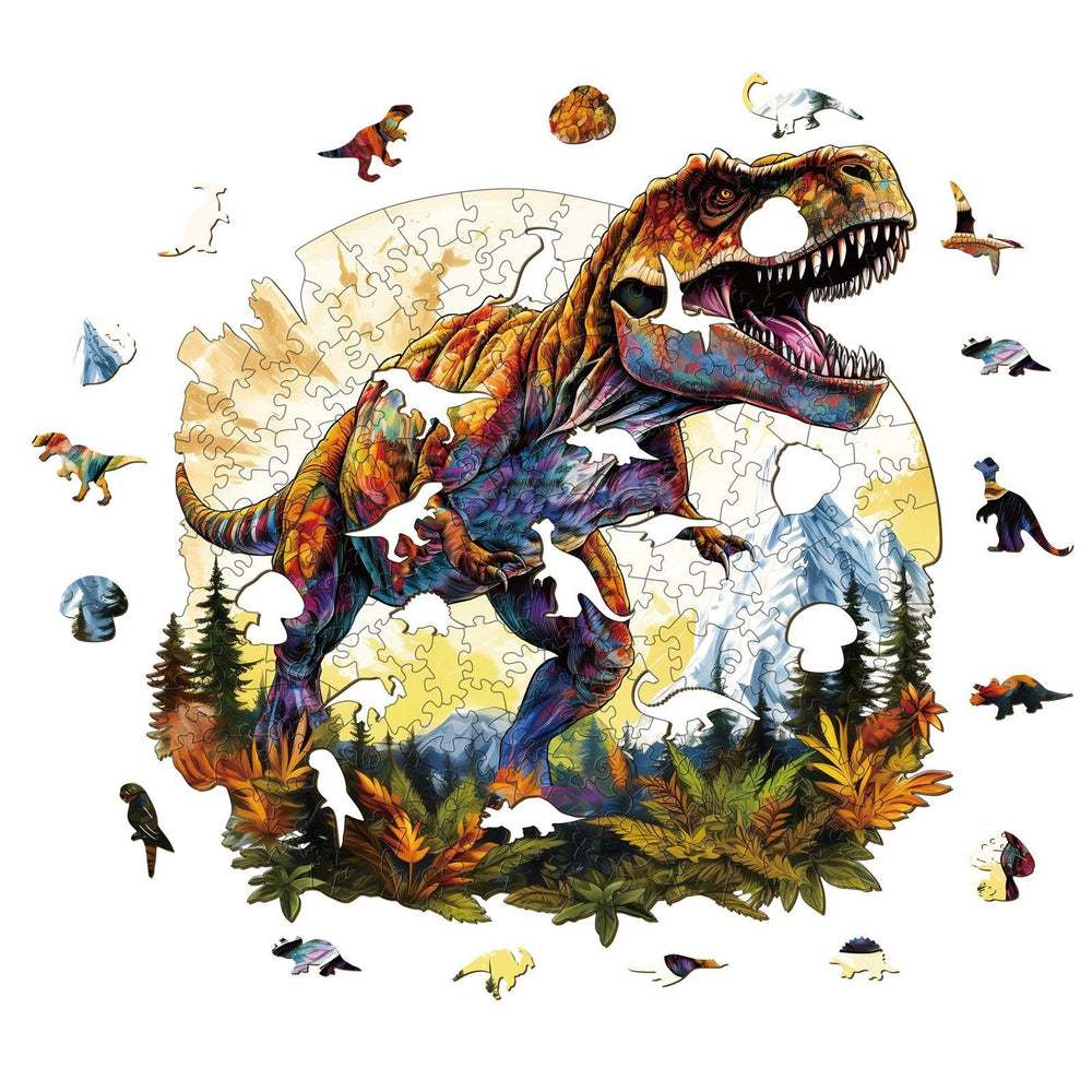 T-rex Wooden Jigsaw Puzzle-Woodbests