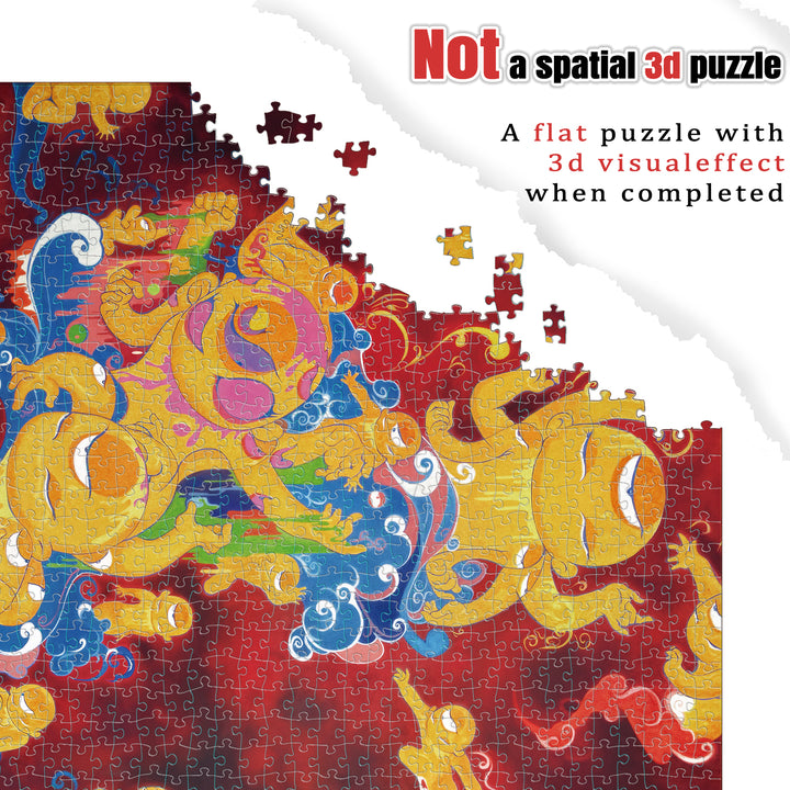 Puzzle pop art de 1000 pièces « Voyage Céleste » par Henry Zhang
