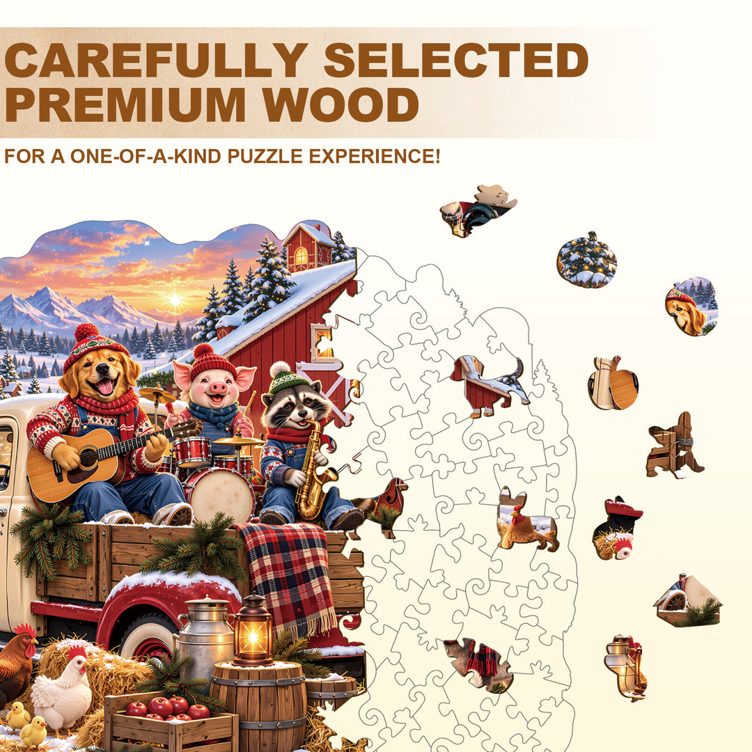 Winter Melody Wooden Jigsaw Puzzle