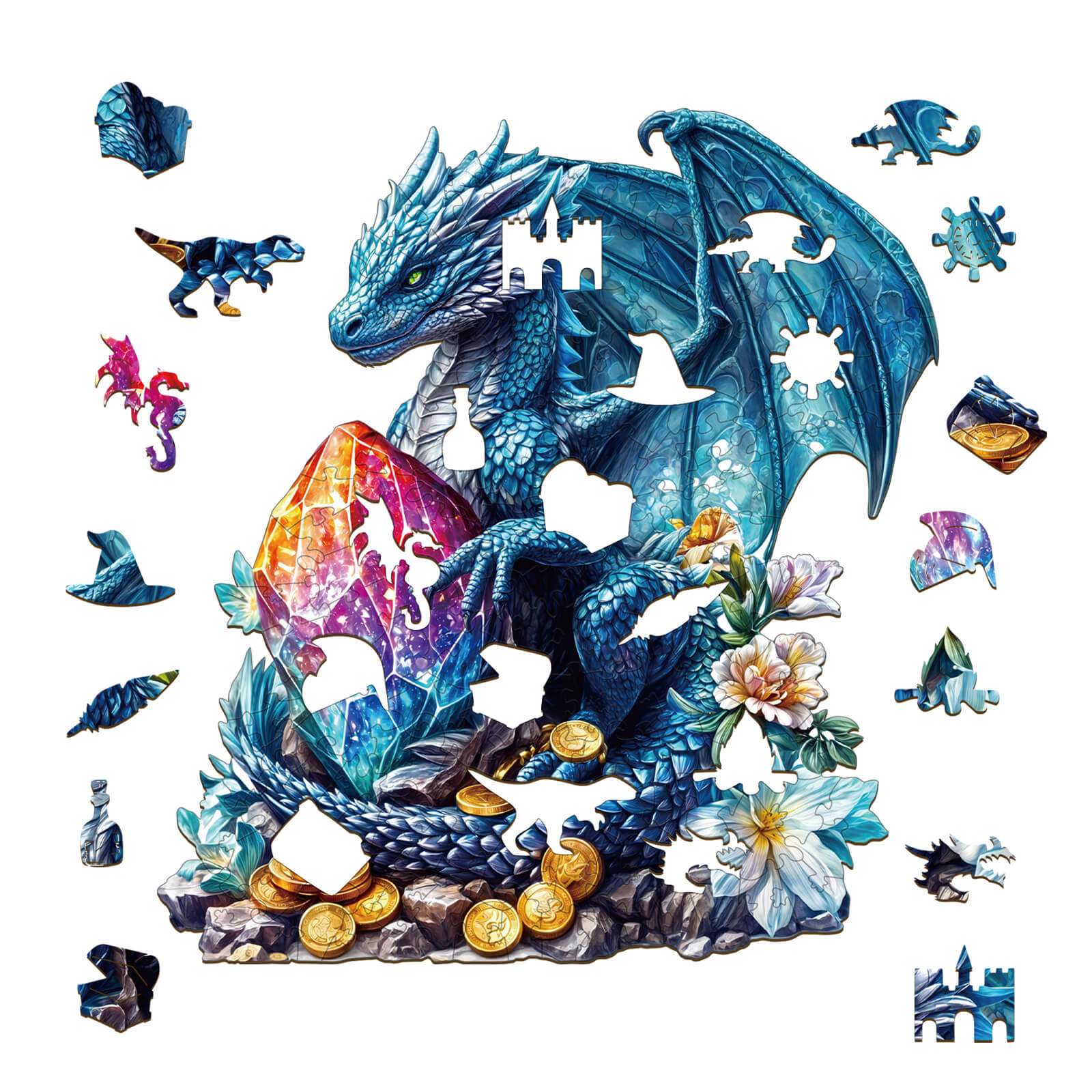 Treasure Dragon Wooden Jigsaw Puzzle